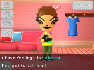 Pure Joy thinking her bright pink girly themed room saying: I have feeling for Violent. I